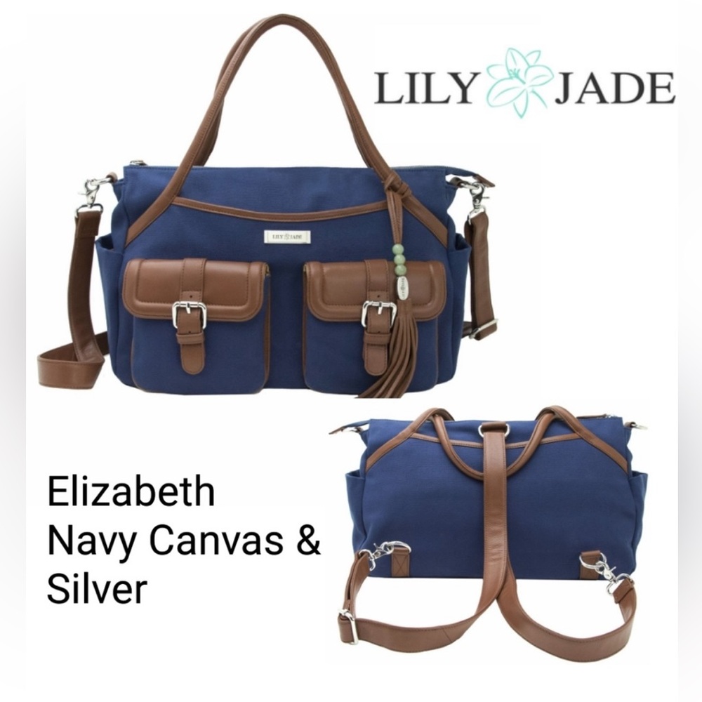 Like New! Lily Jade Elizabeth Diaper Bag (backpack option)